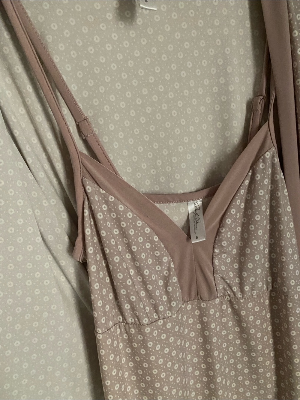 SALE!!! Marilyn Monroe Dusty Mauve Polka-Dot Nightdress & Robe Set - Picture 4 of 5